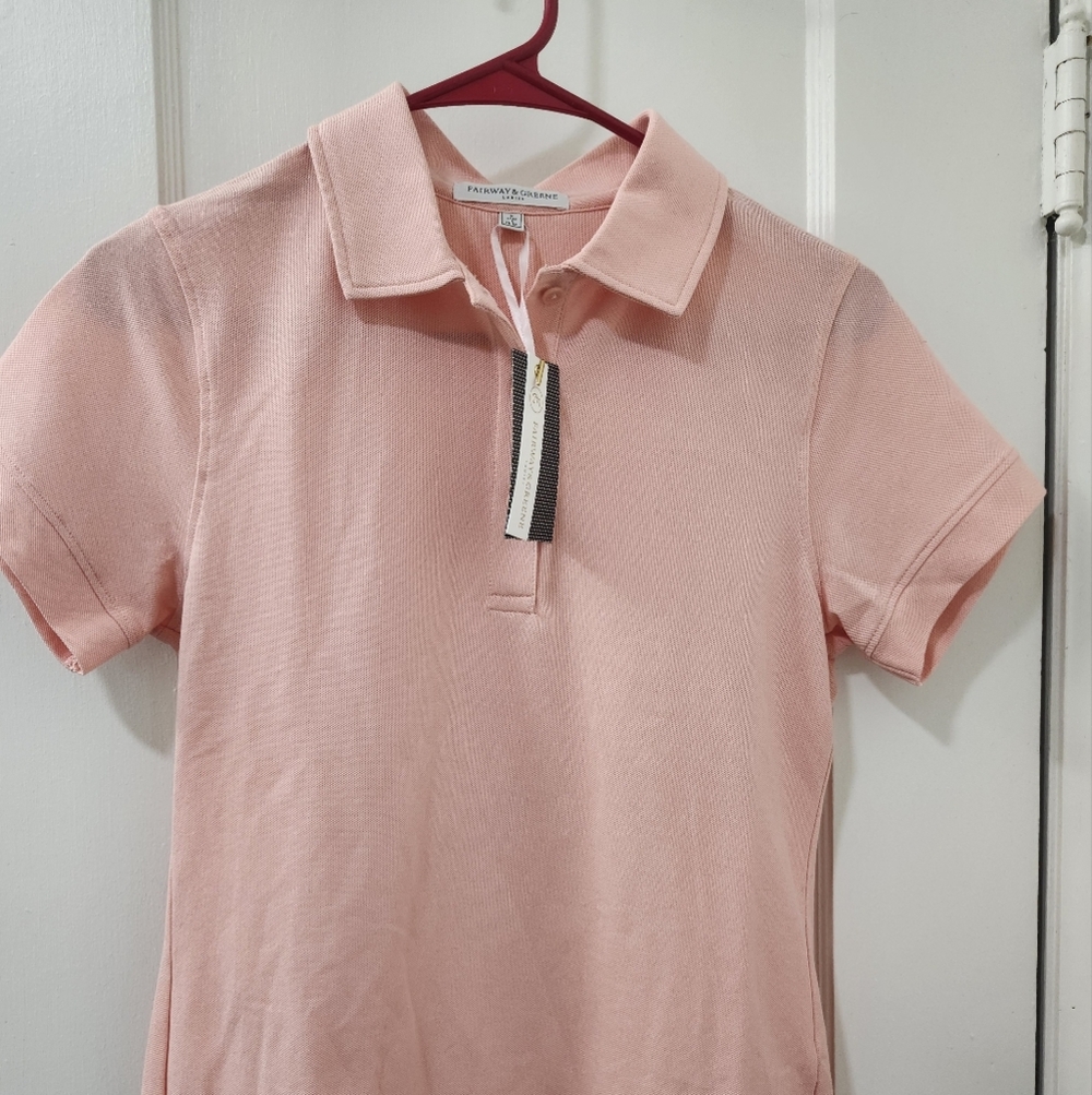 Fairway Pink Short Sleeve Polo - Small